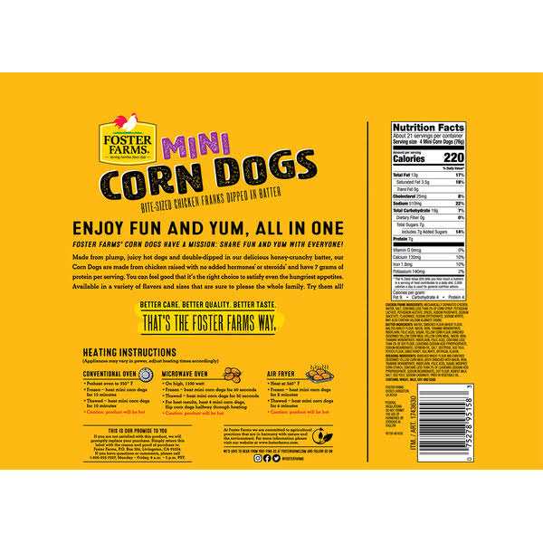 Foster Farms Mini Corn Dogs - Pet Supplies online store