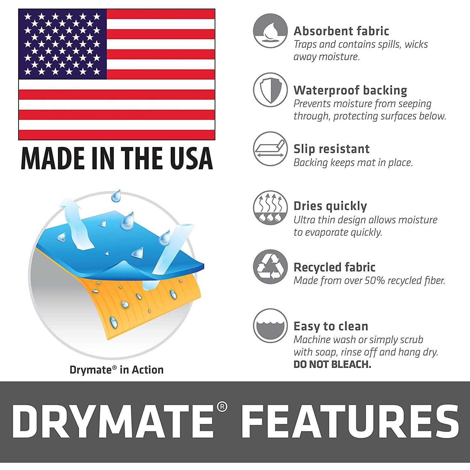 Drymate Pet Bowl Placemat Dog & Cat Food Feeding Mat - Pet Supplies online store