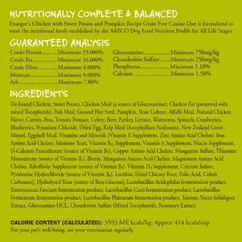 Evanger's Chicken Sweet Potato & Pumpkin Grain Free Dry Dog Food - Pet Supplies online store