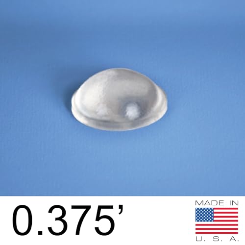 Clear Soft Close Drawer Cabinet Door Bumpers - 9.5mm x 3.8mm Sound Dampening Adhesive Transparent Rubber Pads Feet - Hemispherical Shape - 144 PCs