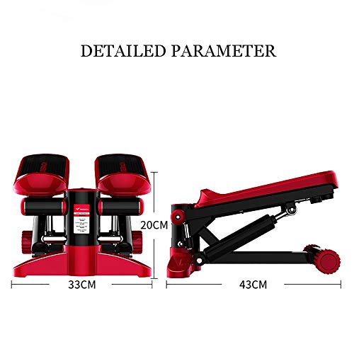 Stepper Fitness Exercise, Stepping Machine with Mini LCD Display and Resistance Bands Suitable, Up-Down Stepper for Beginners and Advanced Users, Home Gym Equipment