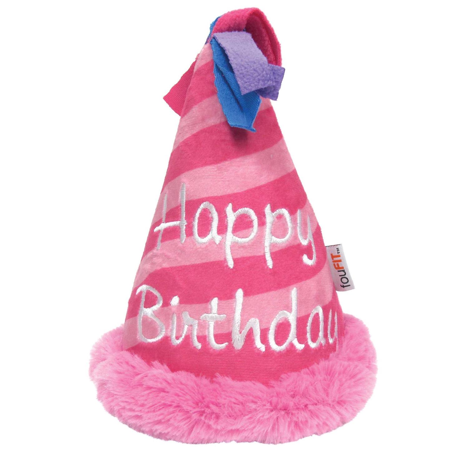fouFIT Birthday Hat Crinkle Plush Dog Toy - Pet Supplies online store