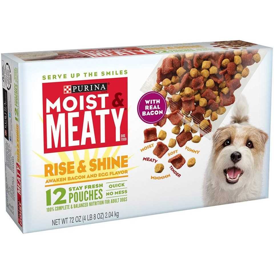 Purina Moist & Meaty Rise & Shine Awaken Bacon & Egg Flavor Canned Dog Food - Pet Supplies online store