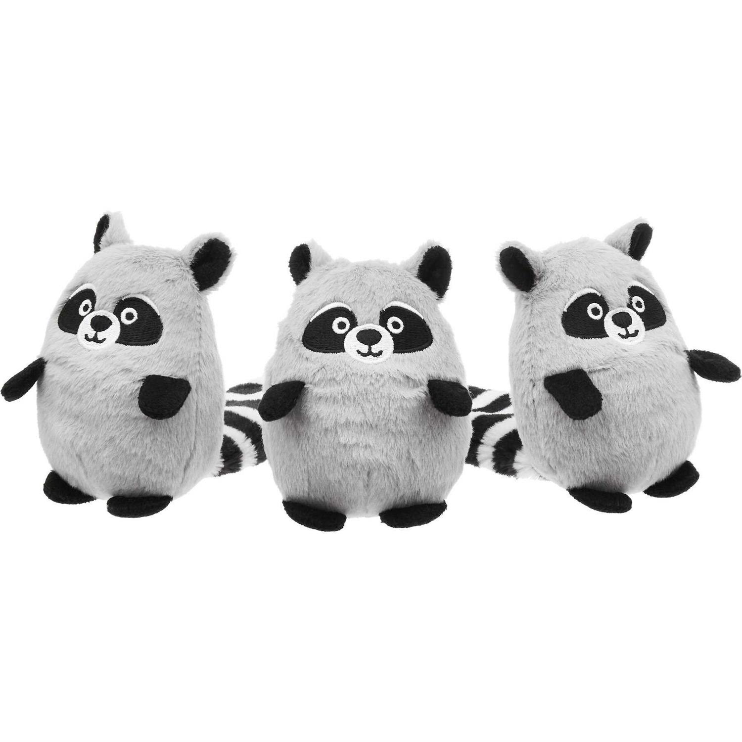 Frisco Trash Can & Raccoons Hide & Seek Puzzle Plush Squeaky Dog Toy Refills - Pet Supplies online store