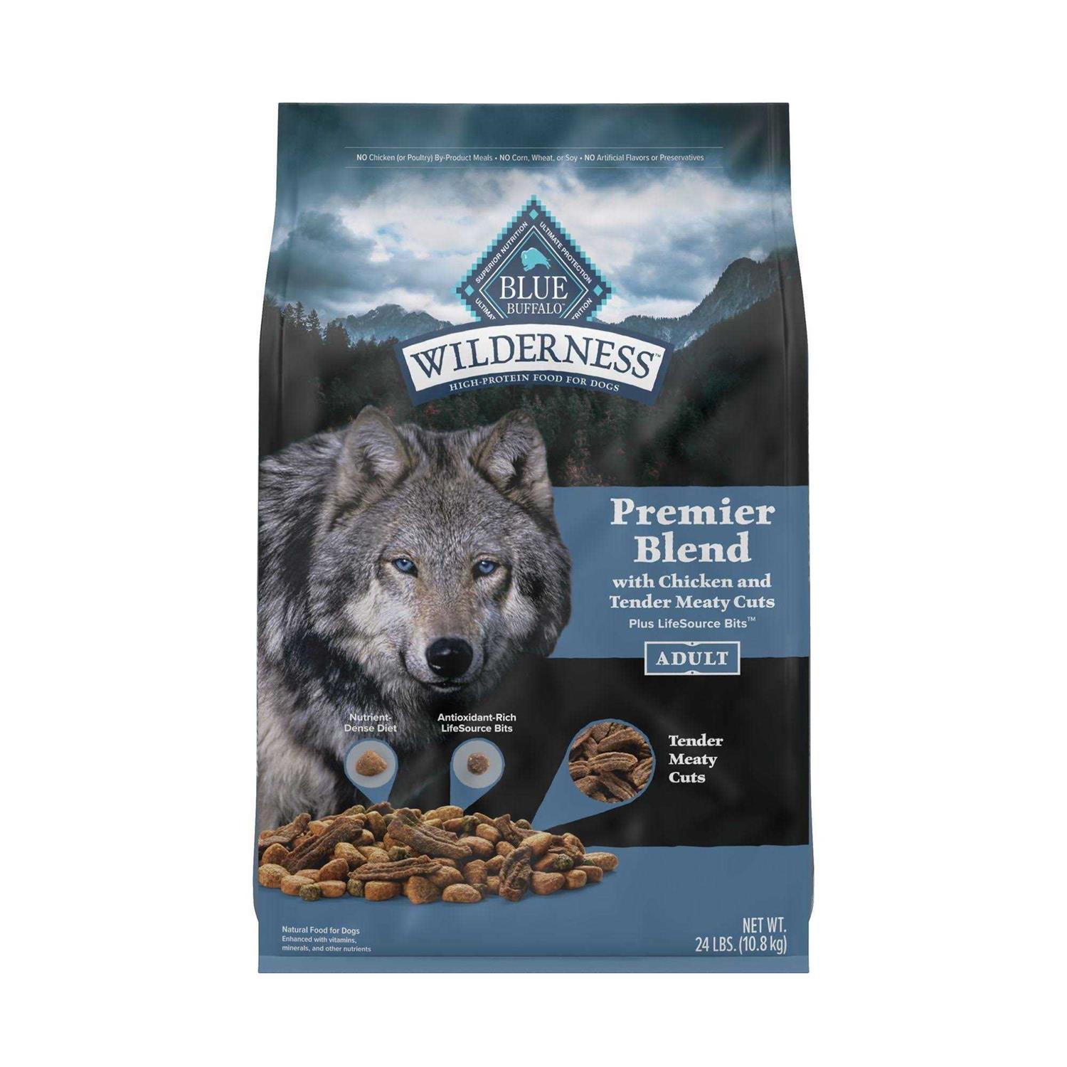 Blue Buffalo Wilderness Chicken Dry Premier Blend Adult Dog Food - Pet Supplies online store