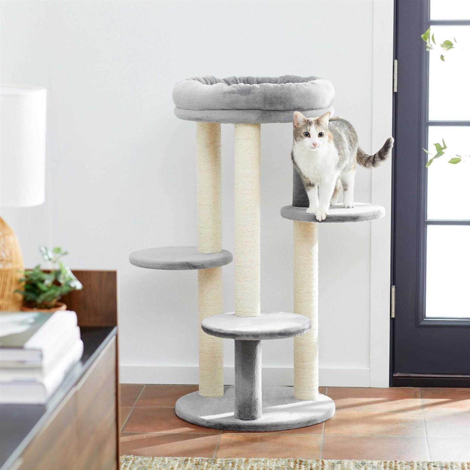 Frisco 41-in Faux Fur Cat Tree - Pet Supplies online store