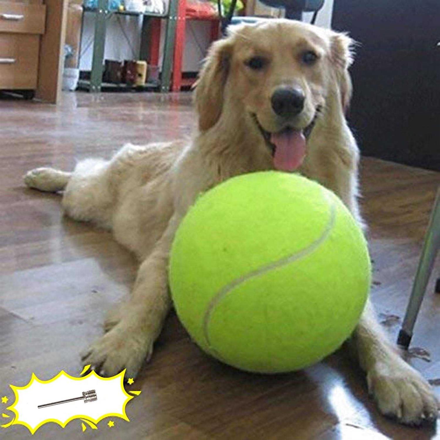 Banfeng Giant 9.5 Dog Tennis Ball Large Pet Toys Funny Outdoor Sports Dog Ball Gift with Inflating Needles - Pet Supplies online store