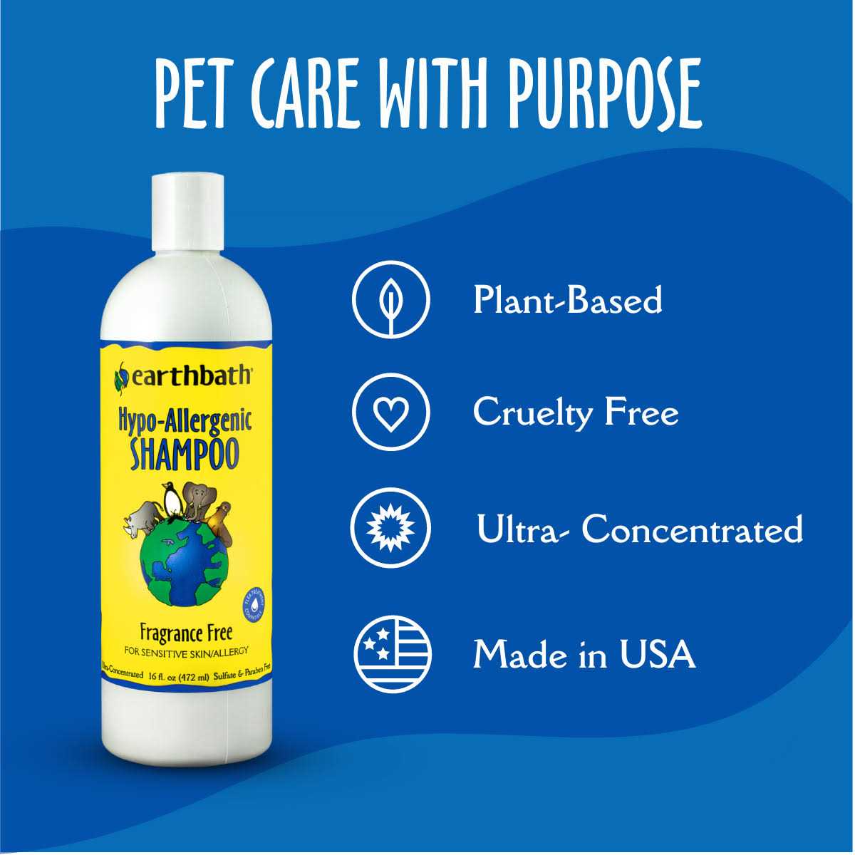 Earthbath Hypo-Allergenic Shampoo - Pet Supplies online store