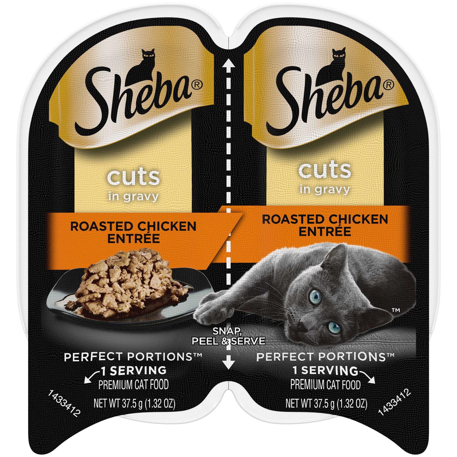 Sheba Perfect Portions Cuts in Gravy Roasted Chicken Entree Wet Cat Food - Pet Supplies online store