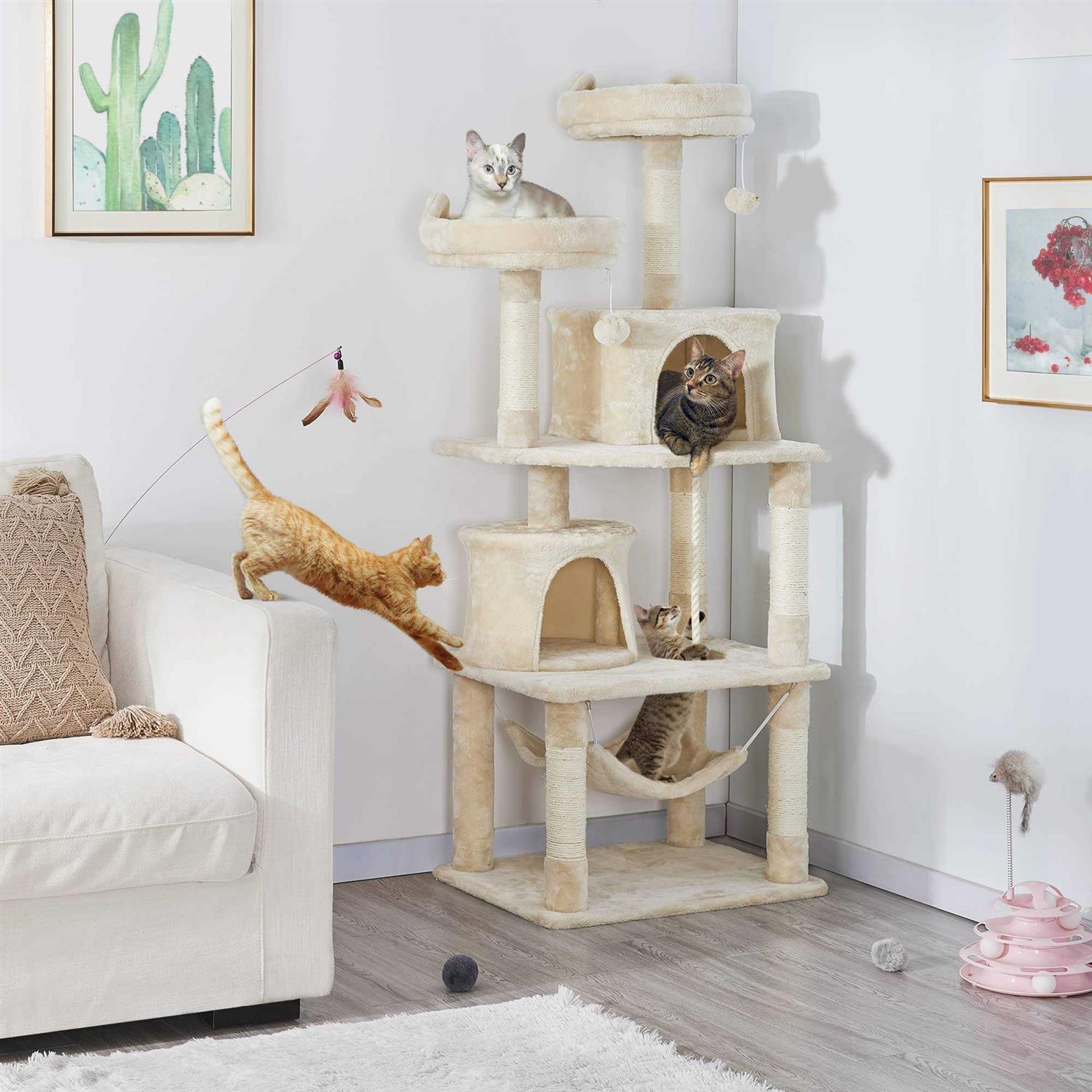 Topeakmart 4-Level Large Cat Tree Condo with 2 Perches - Pet Supplies online store