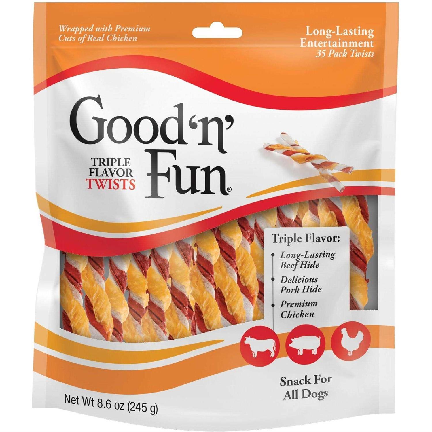 Good'n'Fun Triple Flavor Twists - Pet Supplies online store