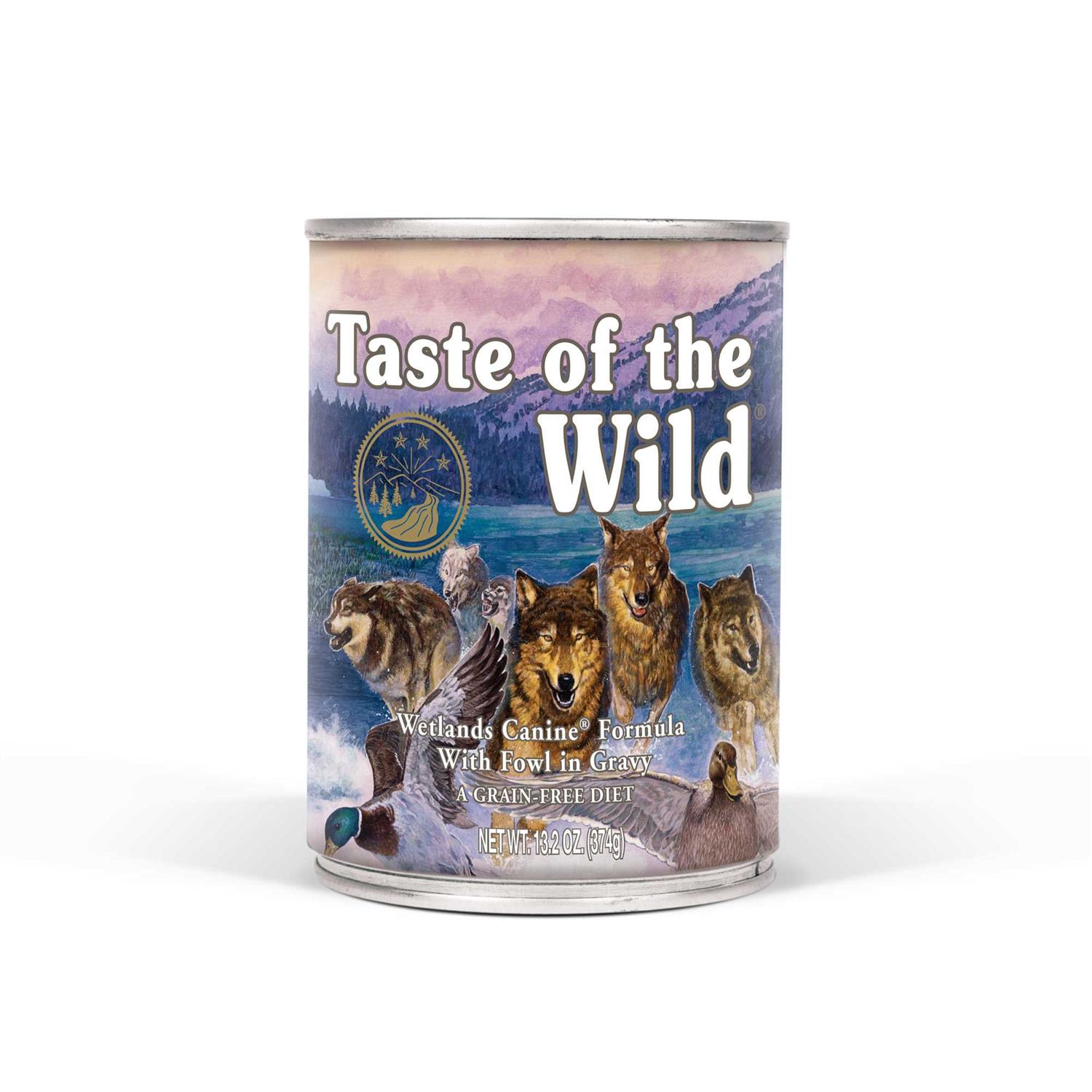 Taste of the Wild Wetlands Canned Dog Food, 13.2-oz, case of 12 - Pet Supplies online store