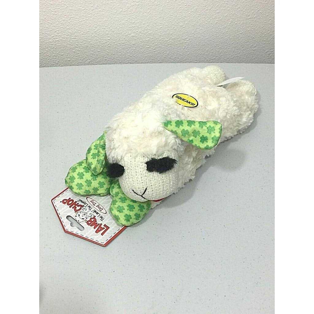 Multipet Shamrocks St Patrick's Day Lamb Chop Dog Toy - Pet Supplies online store