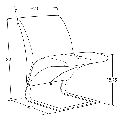 Zuri Furniture Modern Bouncee Chair - Yellow Cashmere with Polished Chrome Base
