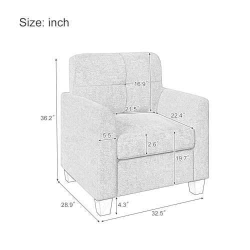 Upholstered Accent Chair 36.2