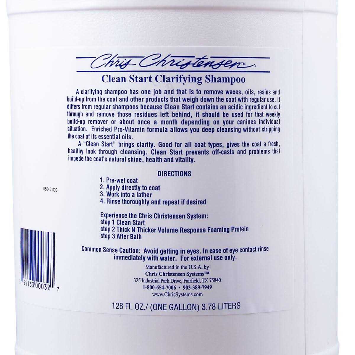 Chris Christensen Clean Start Clarifying Shampoo - Pet Supplies online store