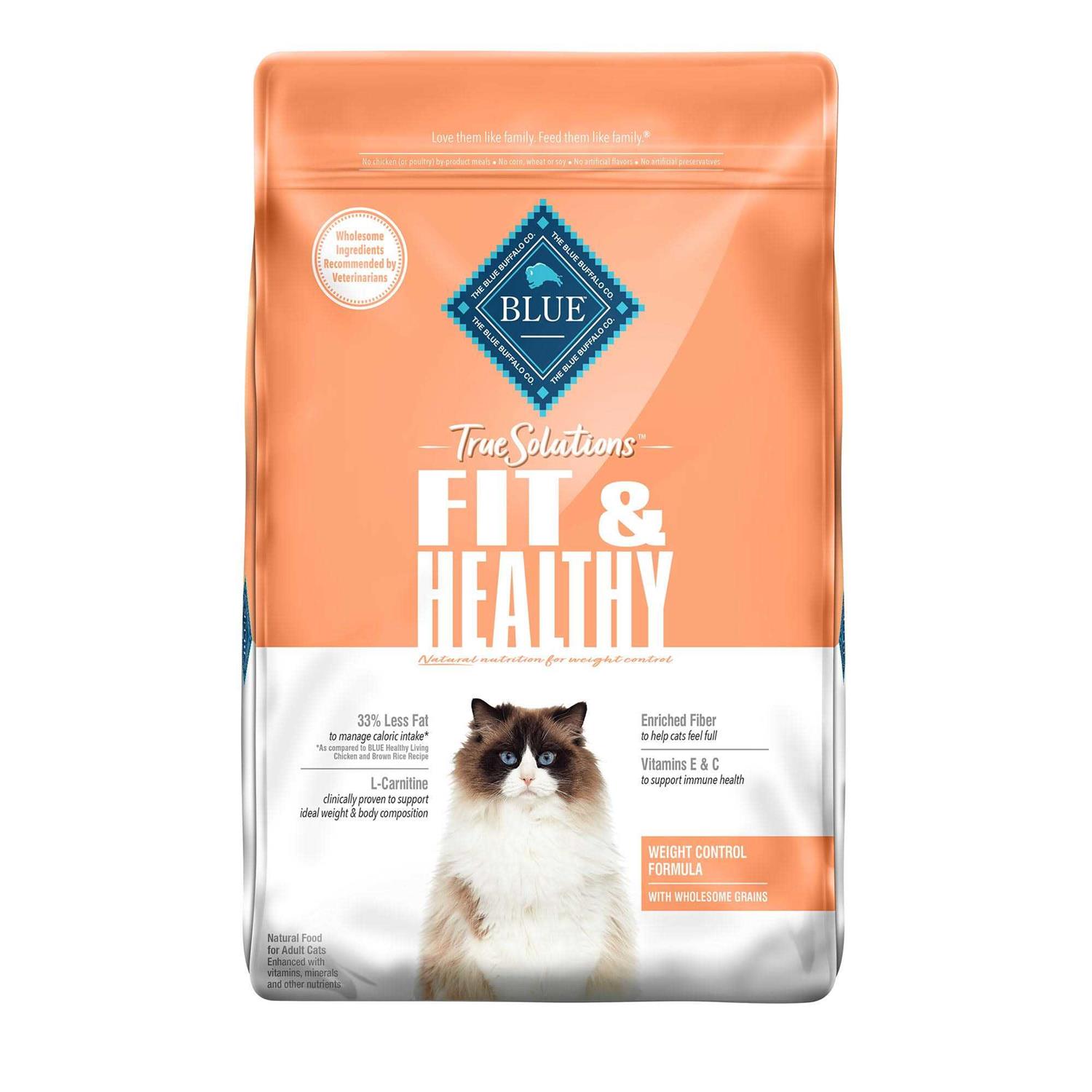 Blue Buffalo True Solutions Fit & Healthy Weight Control Formula Adult Dry Cat Food - Pet Supplies online store