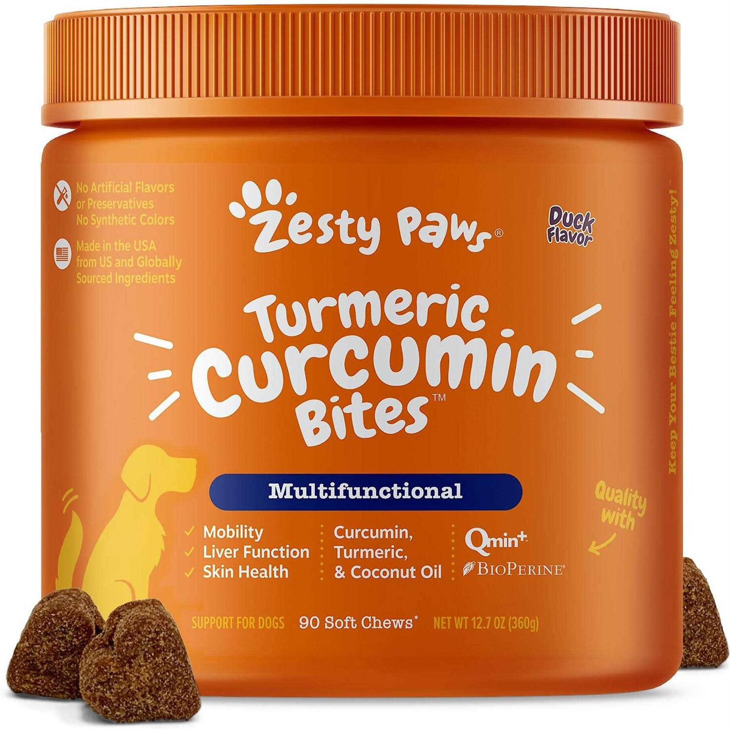 Zesty Paws Turmeric Curcumin Bites for Dogs - Pet Supplies online store