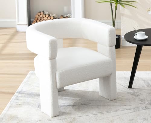 EALSON Barrel Accent Chairs Set of 2 Velvet Upholstered Living Room Arm Chair with Curved Open Back Modern Comfy Sofa Chair Unique Side Chair for Living Dining Room Bedroom, Olive Green