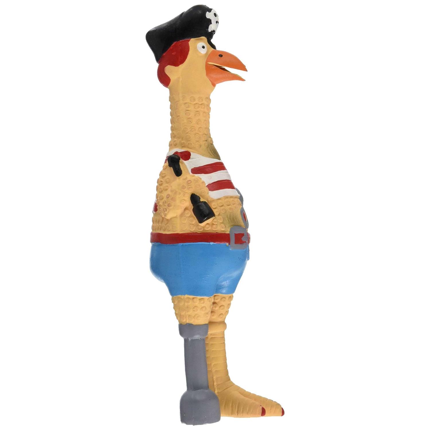 Ruffin' It Captain Jack Rubber Chicken Dog Toy - Pet Supplies online store