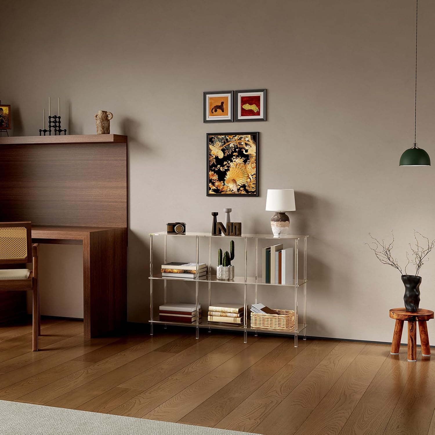 Acrylic Horizontal Bookshelf, 11.8