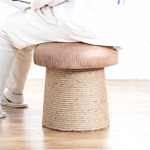 Small Stool, Household Low Stool, Solid Wood Sofa Stool, Small Board Stool, Sitting Pier, Mushroom Stool(40 * 30cm)