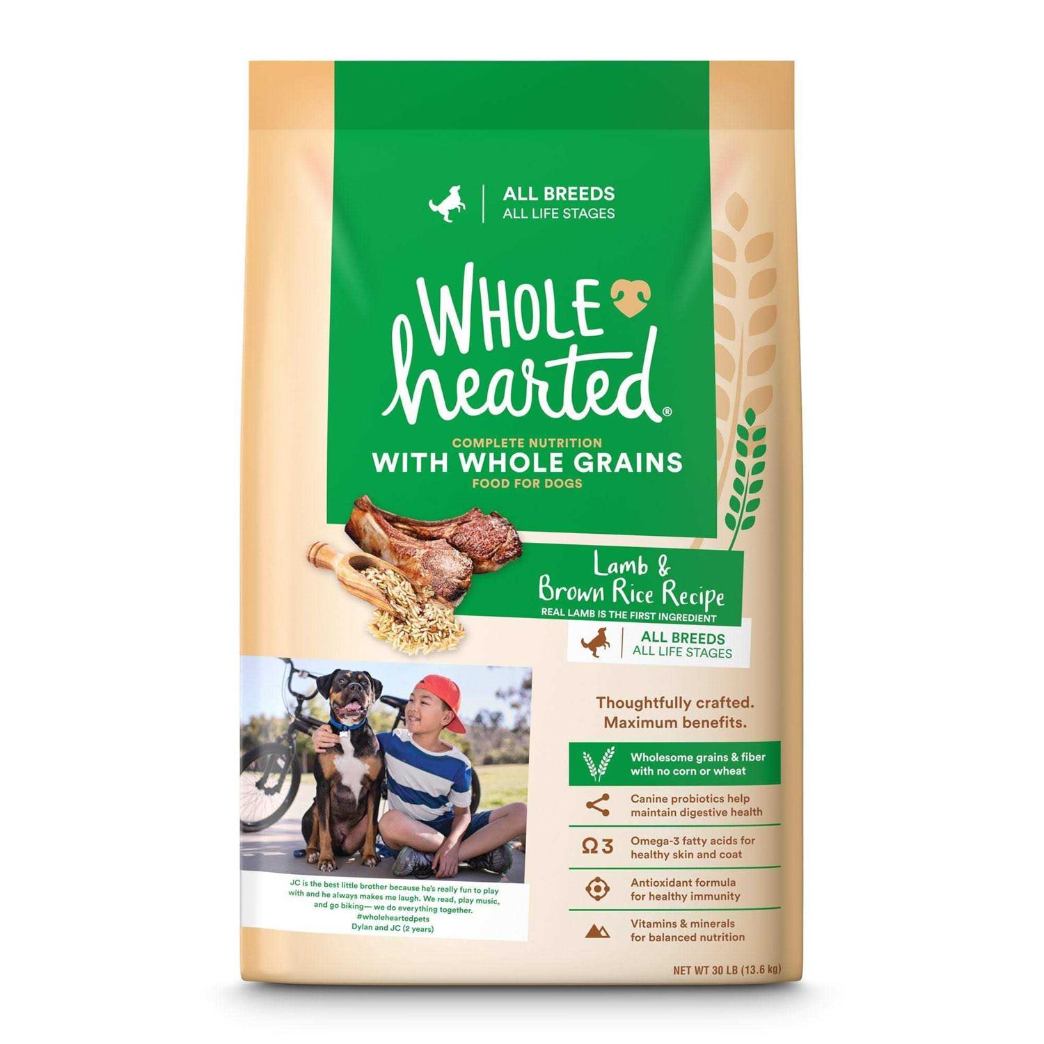 WholeHearted Lamb & Brown Rice Recipe with Whole Grains Dry Dog Food - Pet Supplies online store