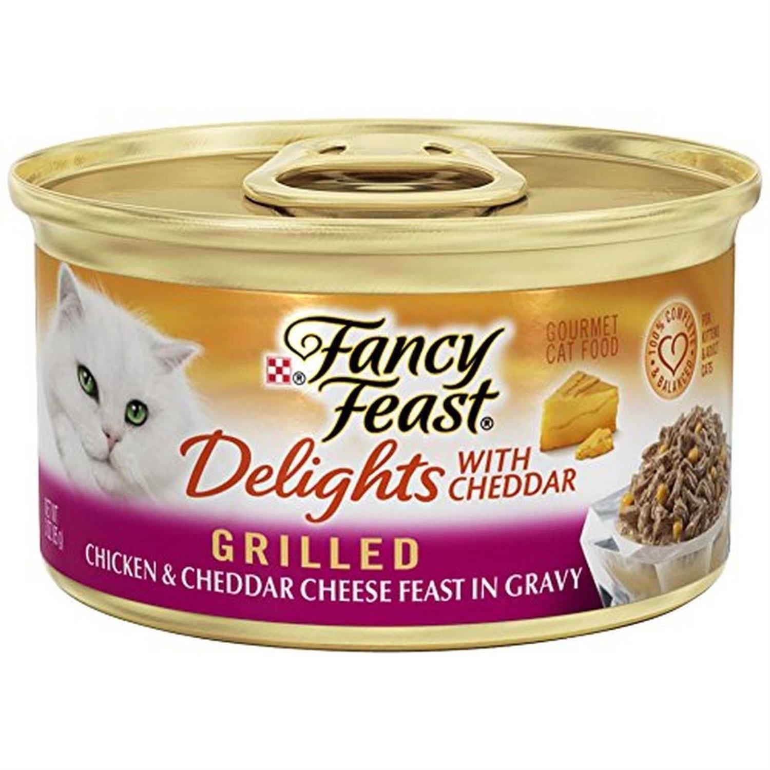 Fancy Feast Gravy Delights Grilled Cheddar Cheese Wet Cat Food - Pet Supplies online store