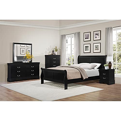 Pemberly Row Wood Nightstand with 2 Drawers, Traditional Bed Side Table for Bedroom, Cherry Brown