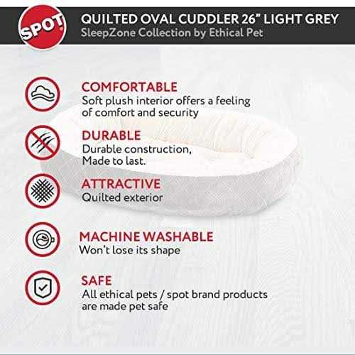 Ethical Pet Sleep Zone Quilted Oval Cuddler Bed - Pet Supplies online store