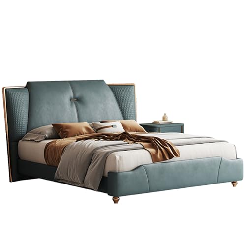 Leather Modern Simple Double Bed Velvet High End Sleeping Storage Double Bed Luxury Wooden Dormitorio Furniture