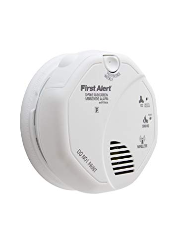 First Alert Battery Powered SCO500B Wireless Interconnected Photoelectric Smoke and Carbon Monoxide Combo Alarm with Voice and Location