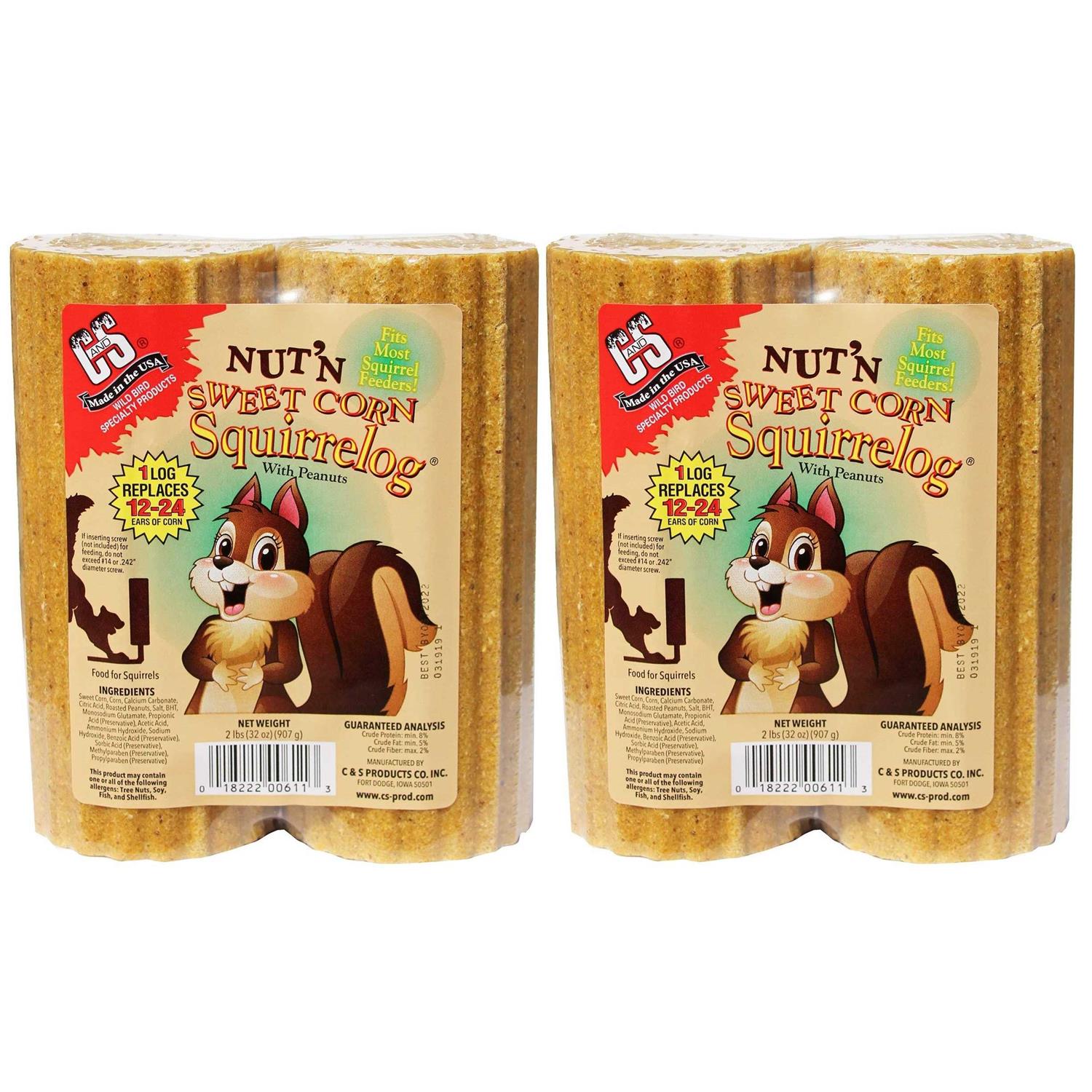 C&S Nut N Sweet Corn Squirrelog - Pet Supplies online store