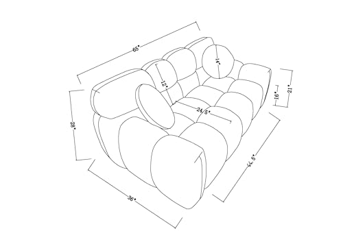 Modern LIving Room Deep Seat Overstuffed Memory Foam Cloud Sofa Comfy Sherpa Boucle 3 Seater Couch with 2 Pillows for Home,Office,Apartment,Company and Lobby, 86.5