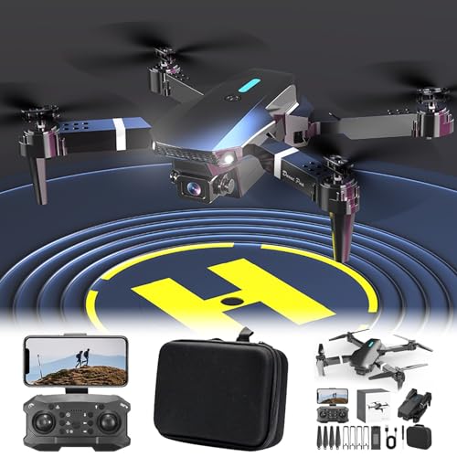 Drone With 1080P HD FPV Camera, Portable foldable Drone With accessories bag, RC Quadcopter With Altitude Hold Headless Mode Start Speed Adjustment, Toys Gifts for Beginners