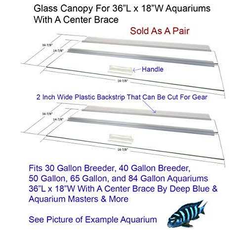 Blue Spotted Glass Canopy for Aquariums with and Without Center Braces - Pet Supplies online store