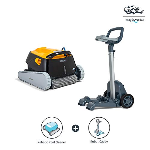 Dolphin Triton PS Automatic Robotic Pool Vacuum Cleaner, Always Cleaning, Never Charging, with Scrubber Brush, Ideal for In-Ground Pools up to 50 FT in Length