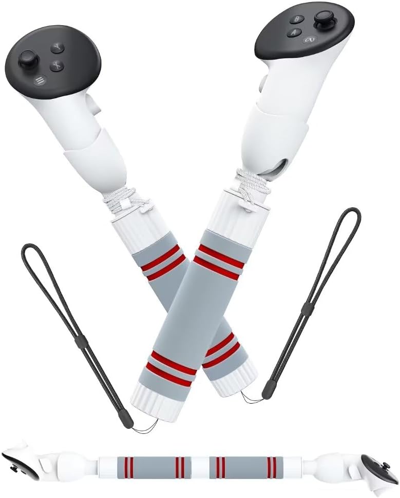 VR Handle Attachment Compatible with Oculus/Meta Quest 3 / Quest 2 / Quest pro, Gorilla Tag Long Arms for VR Games Beat Saber Golf Gorilla Tag, Quest 3 Golf Club to Enhance the VR Golf Game Experience