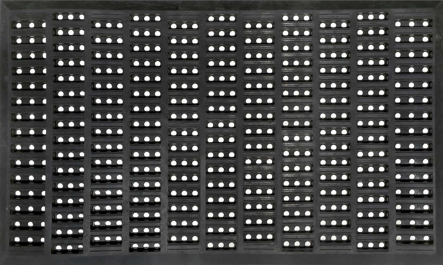 Shepherd Hardware 8100E Indoor/Outdoor Recycled Floor 18 x 30-Inches, Black Rubber Mat, 1' 6