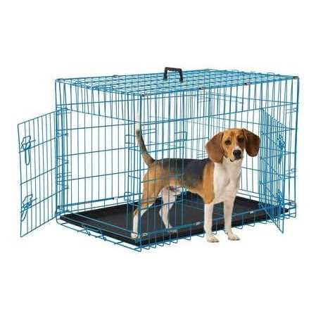 Yrllensdan Dog Crate, Dog Crates and Kennels Dog Foldable Large Dog Crate for Large Dogs with Handle Double-Door Outdoor Metal Wire - Pet Supplies online store