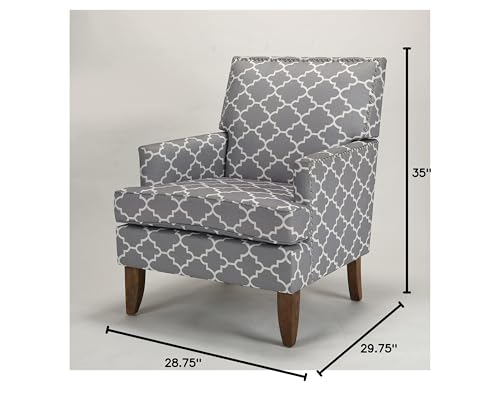 Modern Armchair Living Room Chair,Wing Back Roll Arm Accent Chair with Wooden Legs,Upholstered Linen Tufted Button Armchair,Bedroom Living Room Office (Mallard Teal)