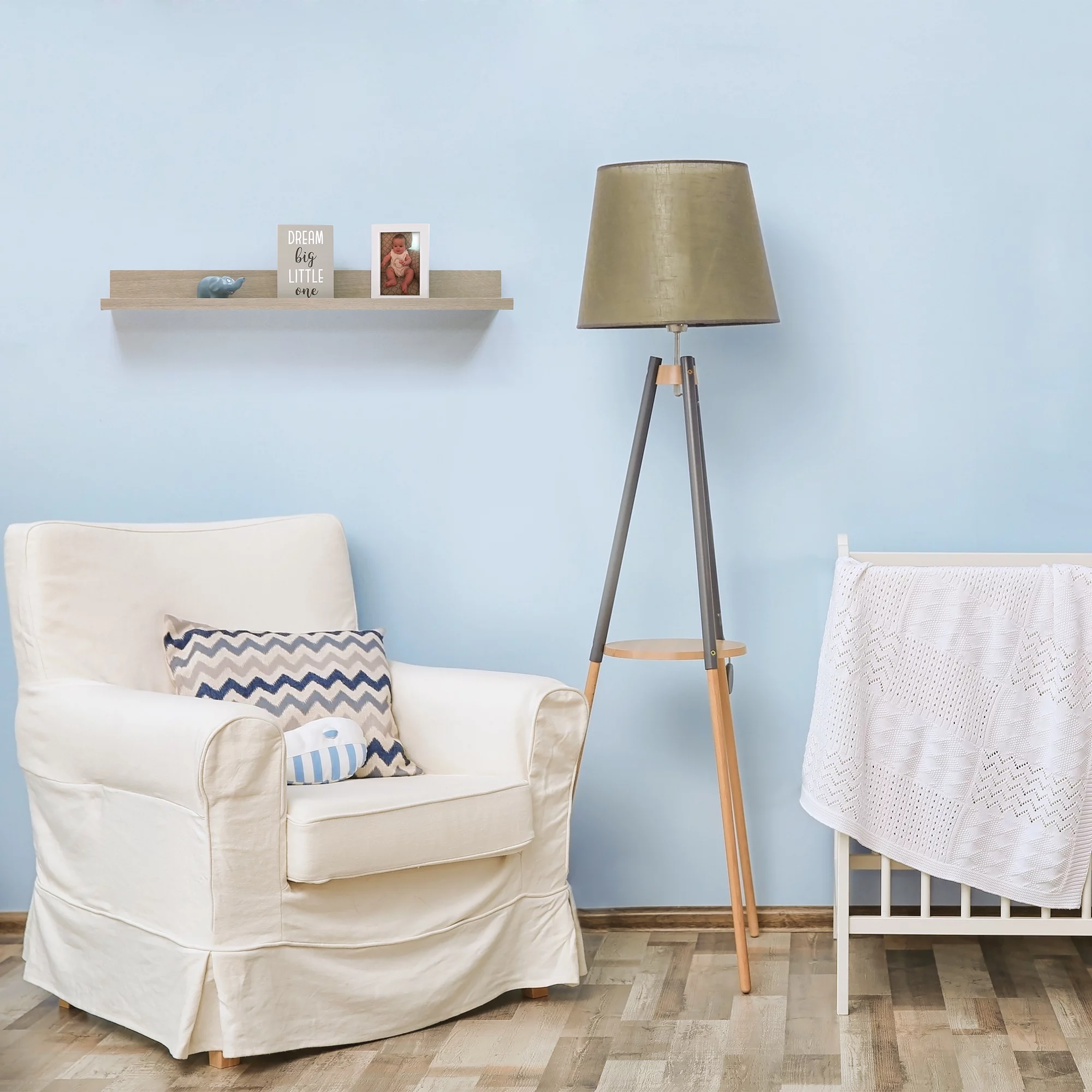 InPlace Shelving Rectangle Wood Floating Picture Ledge Wall Shelf, One, 35.4Wx3.5Hx4.5D, Driftwood