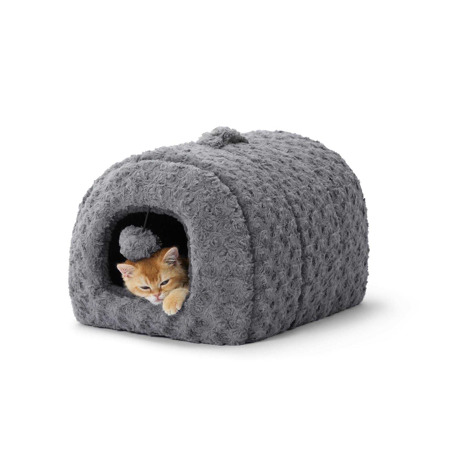 Whisker City Fur Hide Cat Hut Pink - Pet Supplies online store