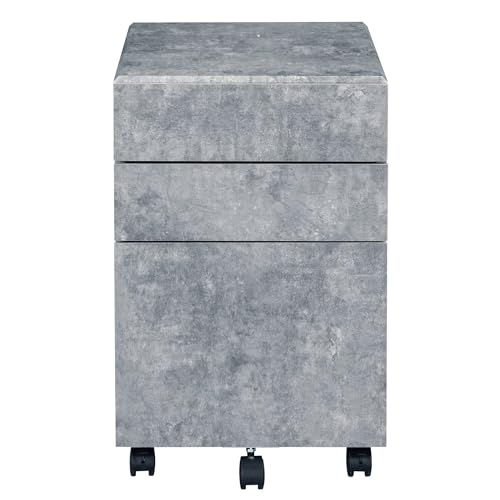 3 Drawer Mobile File Cabinet with 5 Wheel Versatile Storage Cabinet Under Desk Office for Home School Studio Anti-Tilting Wheels Vertical Filing Organization Cabinets Easy to Assemble Silver