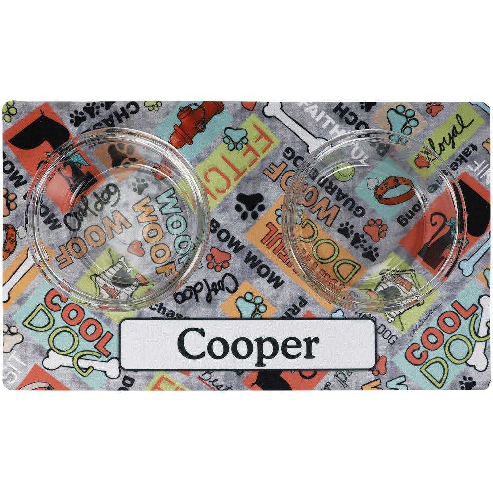 Drymate Personalized Pet Bowl Placemat Custom Dog Cat Food Feeding Mat - Pet Supplies online store