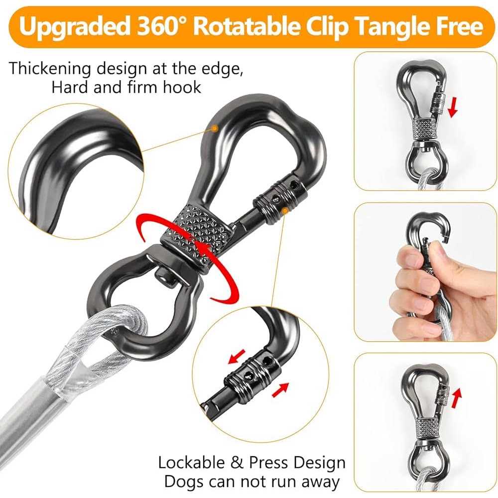 Tresbro Reflective Dog Tie Out Cable for Dogs Up to 250 Pounds - Pet Supplies online store