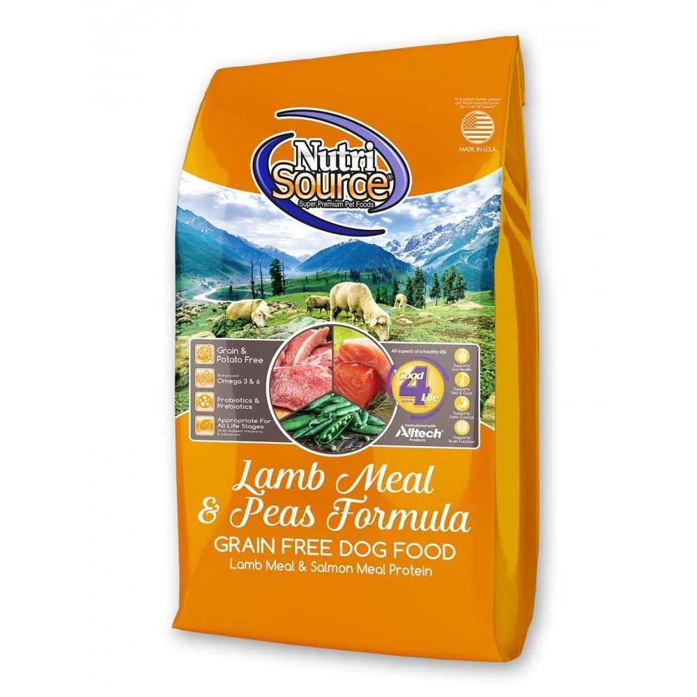 NutriSource Grain Free Lamb Meal Peas Dog Food - Pet Supplies online store