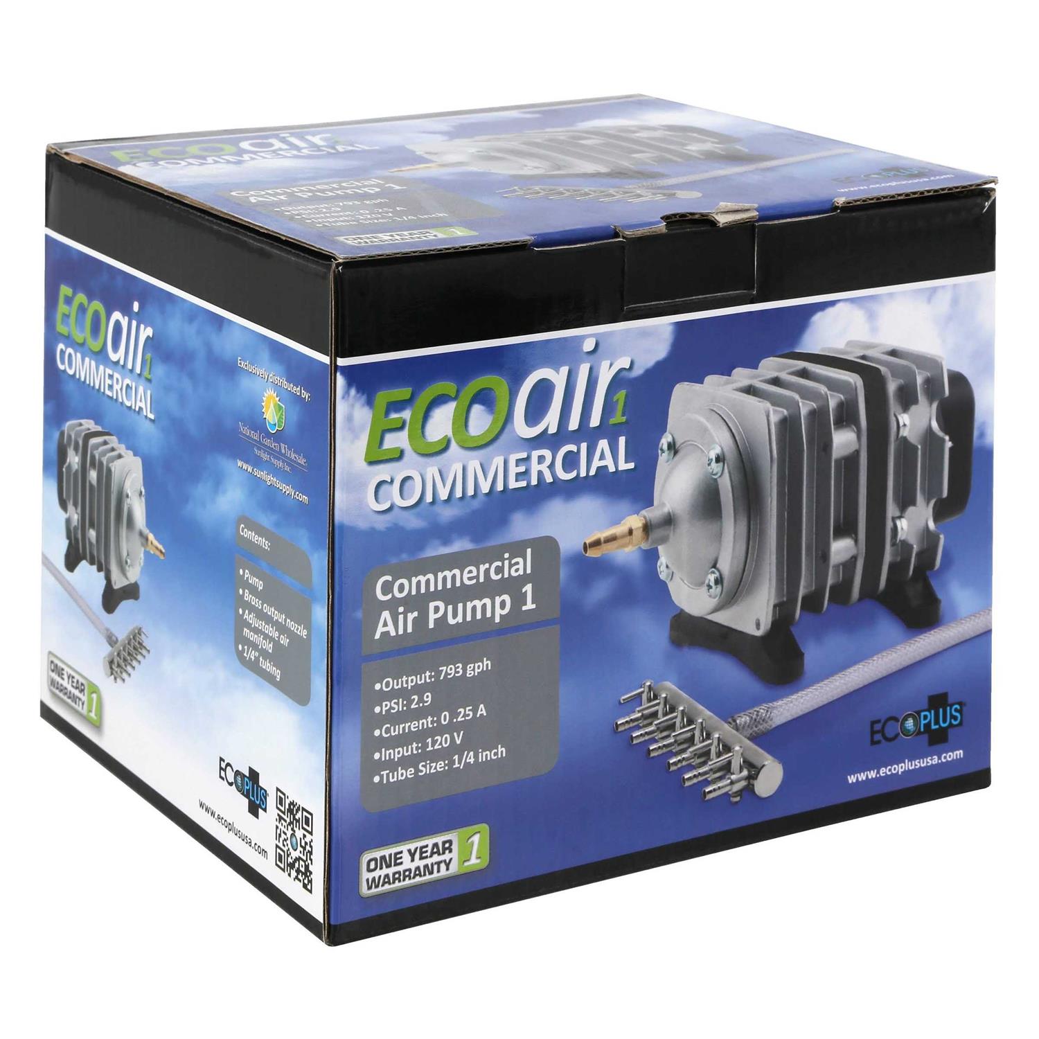 EcoPlus Commercial Air 1 Pump 18 Watt Single Outlet 793 GPH - Pet Supplies online store