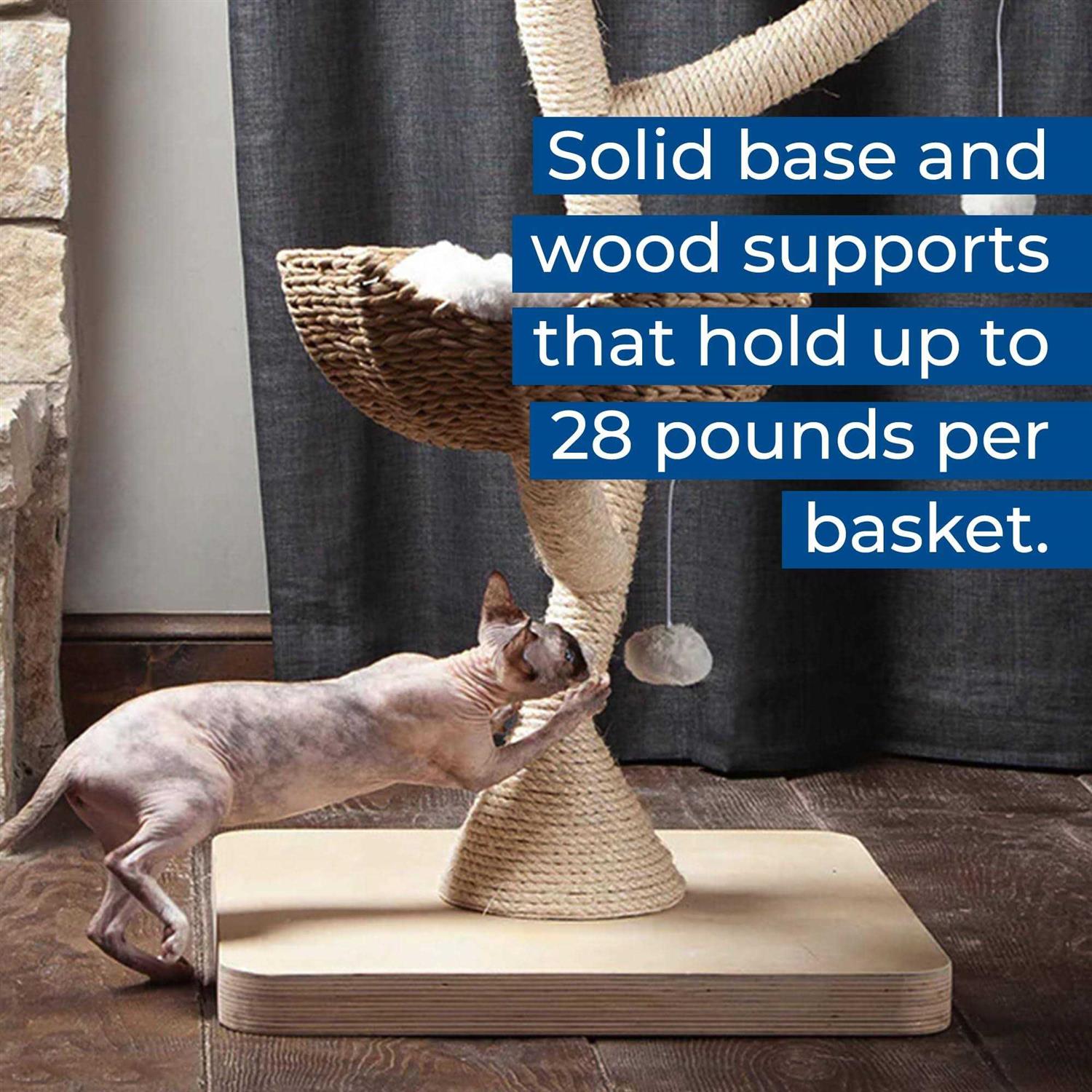 Habitat Haven Modern Cat Tree Big Elevated Tower - Pet Supplies online store