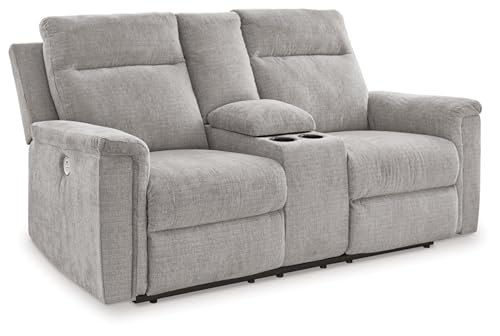 Signature Design by Ashley Barnsana Power Reclining Loveseat with Console, 75